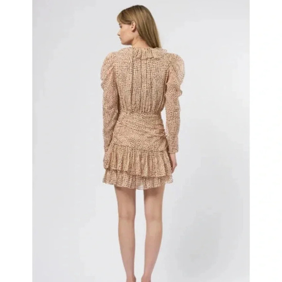 NWT!! Ulla Johnson - CECILY DRESS LEOPARD IKAT DOT - Size 6 - Picture 4 of 13